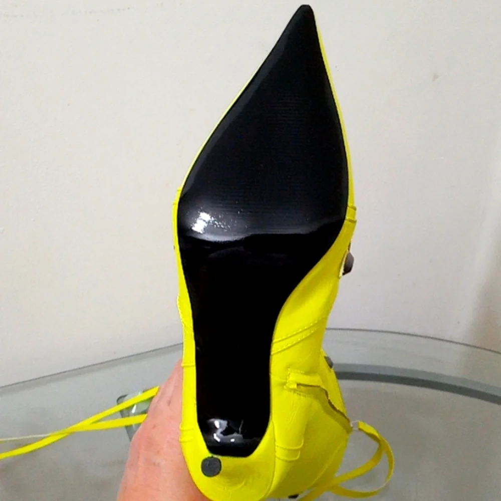 🎁FREE GIFT INCLUDED Brand New High Knee Boots Stiletto Heel Pointed Toe Tassels - Picture 14 of 16